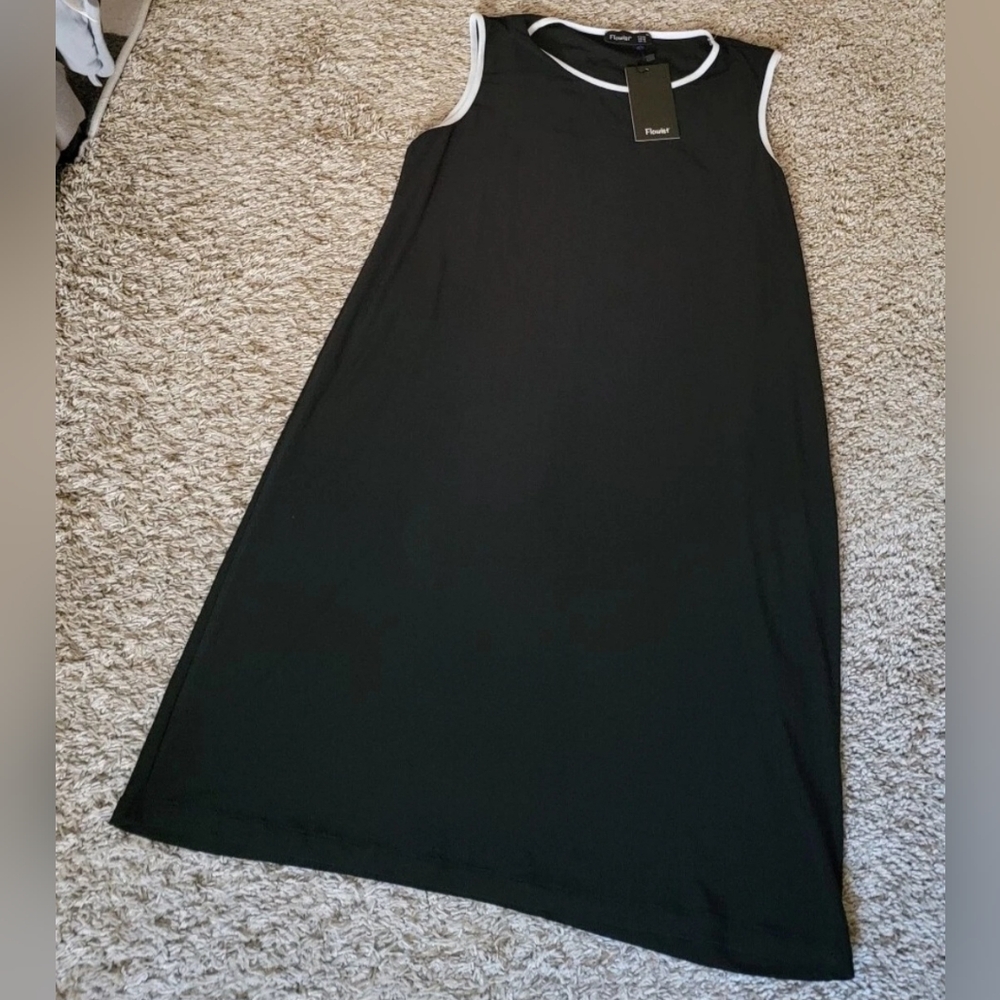 Flowist Women's Panda Black & White Tank Top Dress Size 12 New